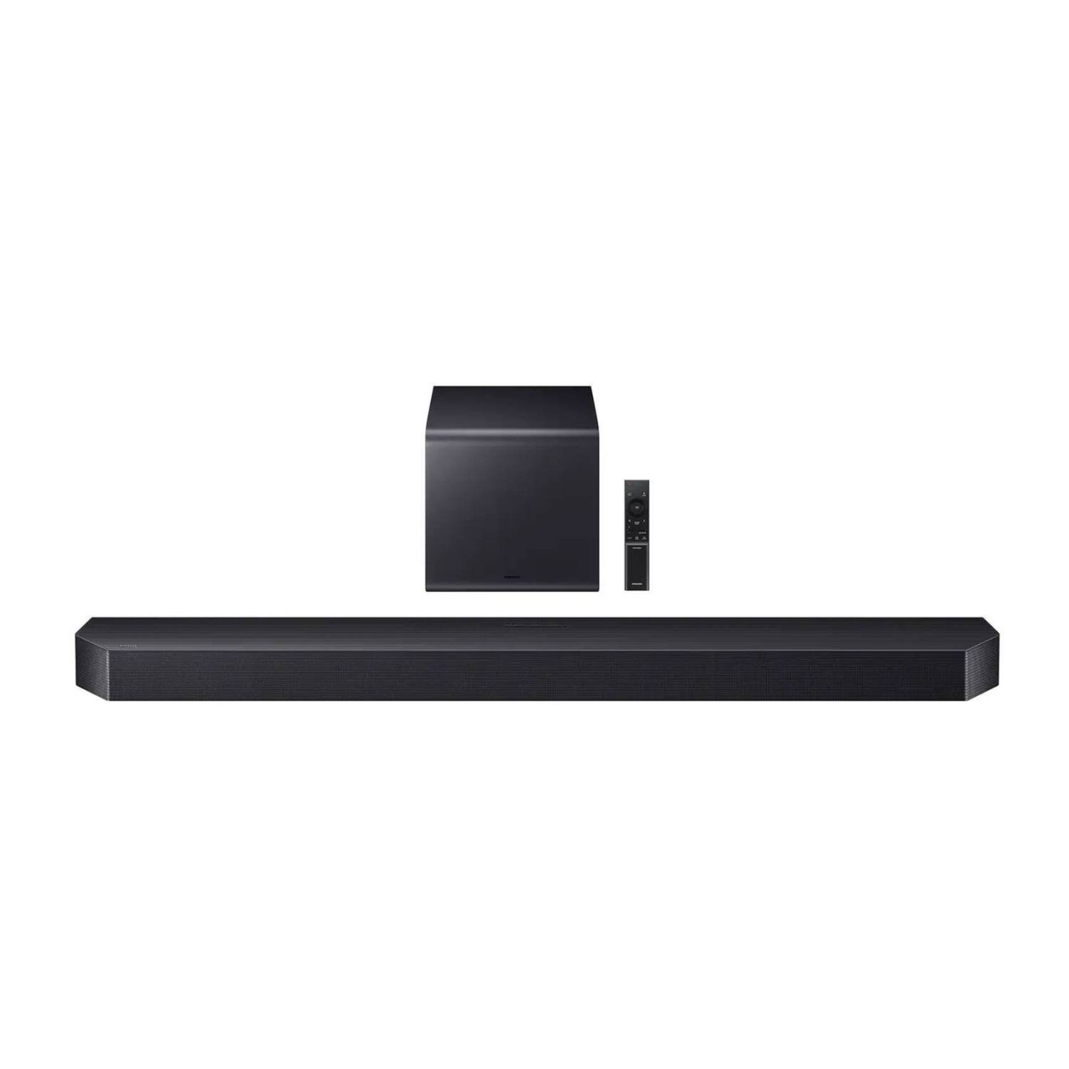 Front. Samsung - Samsung HW-Q900F 7.1.2 Ch Q-Series Soundbar and Subwoofer - Black.
