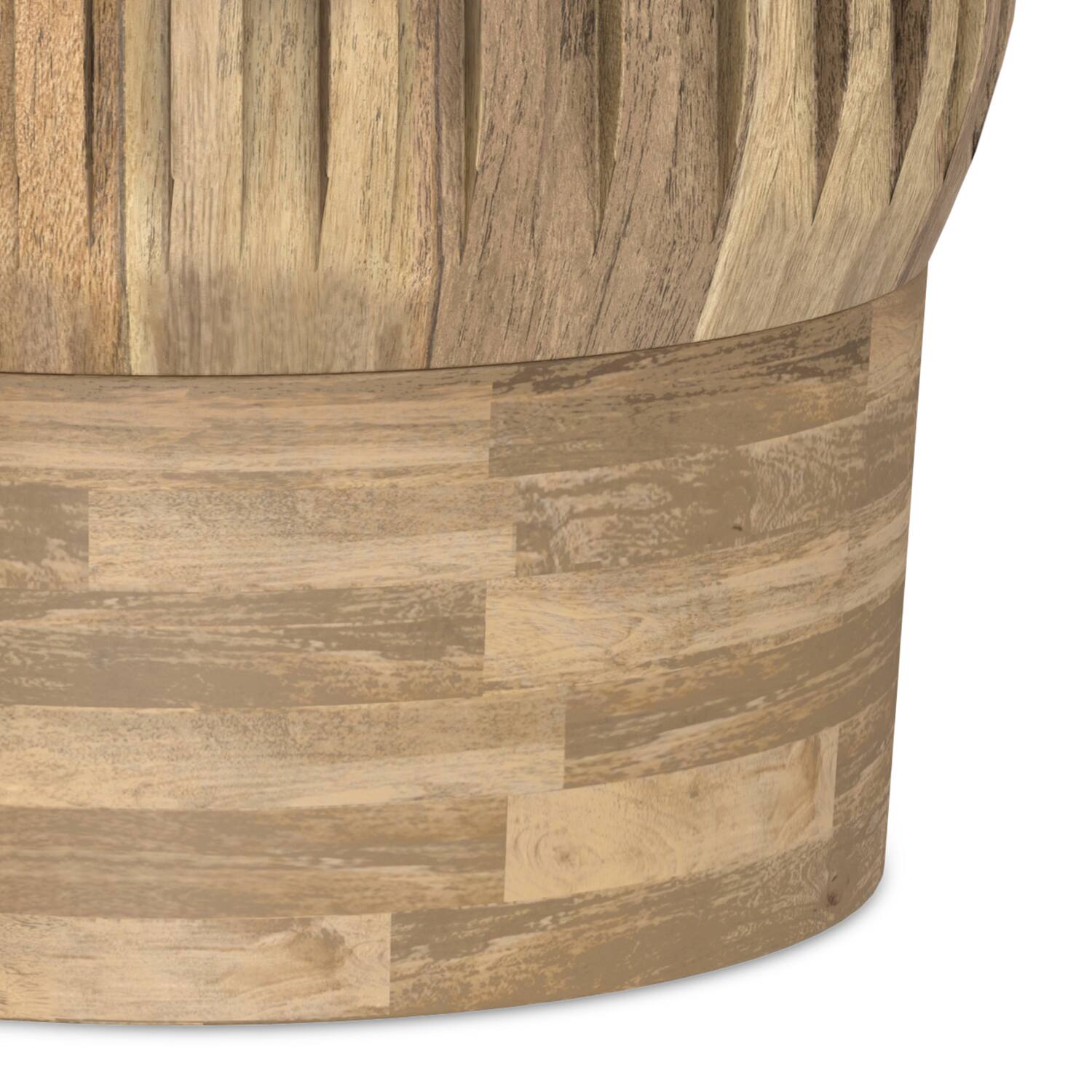 Alt View 6. Simpli Home - Lyall 16 inch Wide Solid Mango Contemporary End Table in Natural, Assembled - Natural.