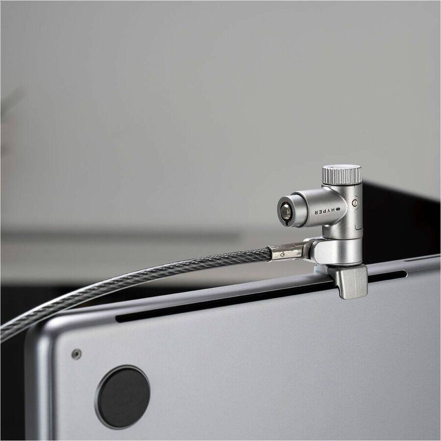 Alt View 5. Hyper - Targus HyperShield MacBook Pro Cable Lock - 6.50 ft Cable - Portable - Keyed Lock - Silver - Galvanized Steel - For.