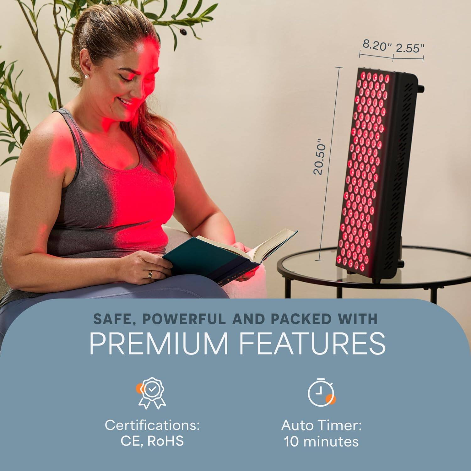 8.20" 2.55" 20.50" SAFE, POWERFUL AND PACKED WITH PREMIUM FEATURES

Certifications: CE, RoHS

Auto Timer: 10 minutes