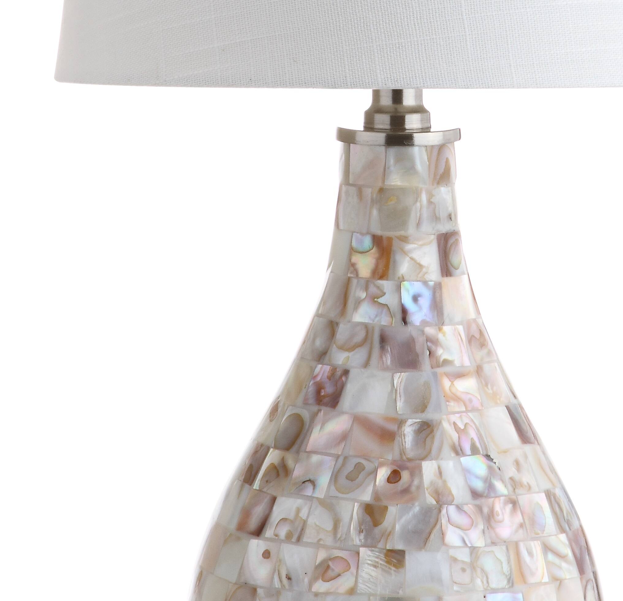 Alt View 6. Jonathan Y - Mona 20.5" Mini LED Table Lamp, Seashell - Seashell.