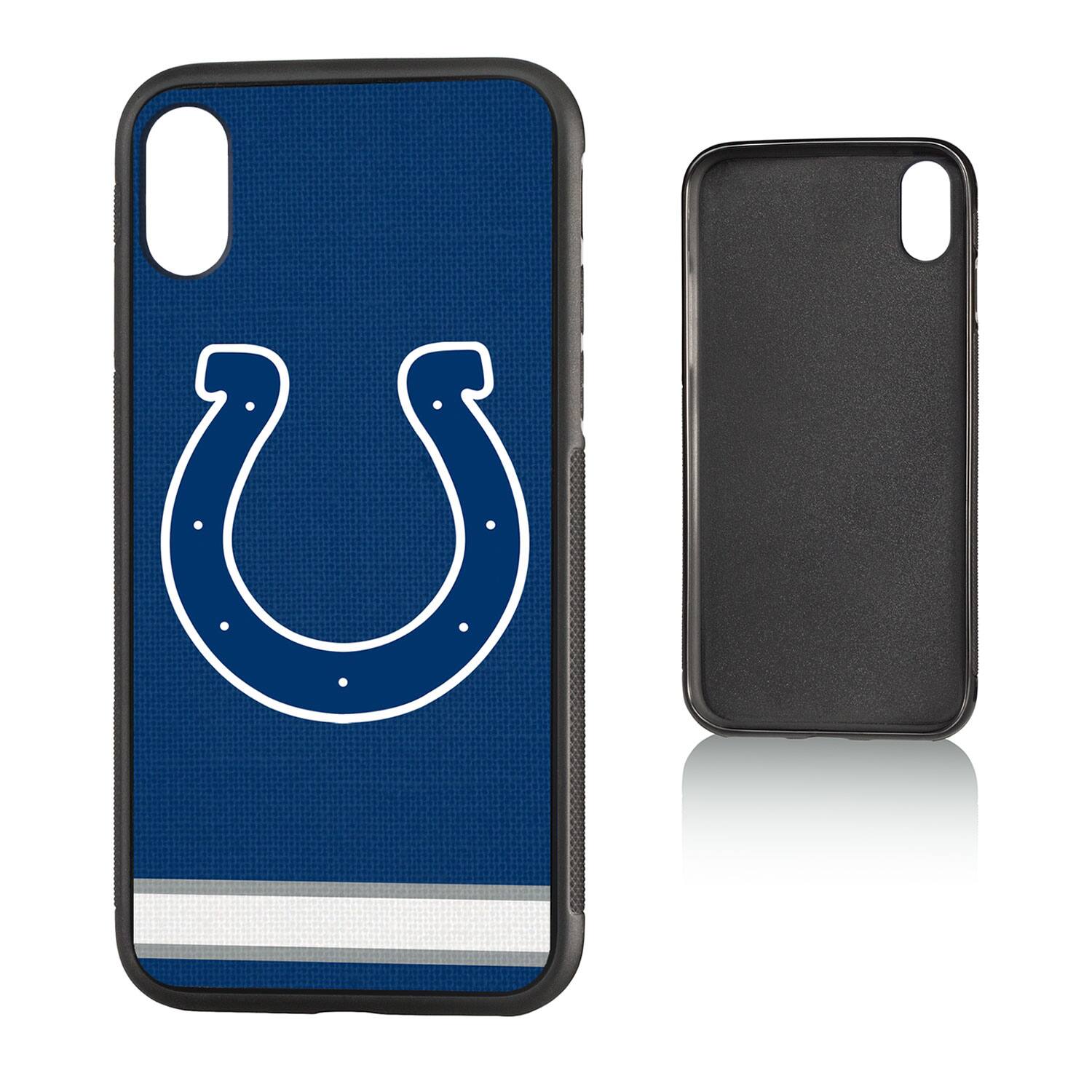 Alt View 2. Keyscaper - Indianapolis Colts iPhone Stripe Design Bump Case - 13 mini - Multicolor.
