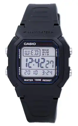ILLUMINATOR
CASIO
10 YEAR BATTERY
SNZ ALM SIG
LIGHT
ADJUST
MODE
WATER 100M RESIST
WED
12:42 27
20 10 3-24
12/24H