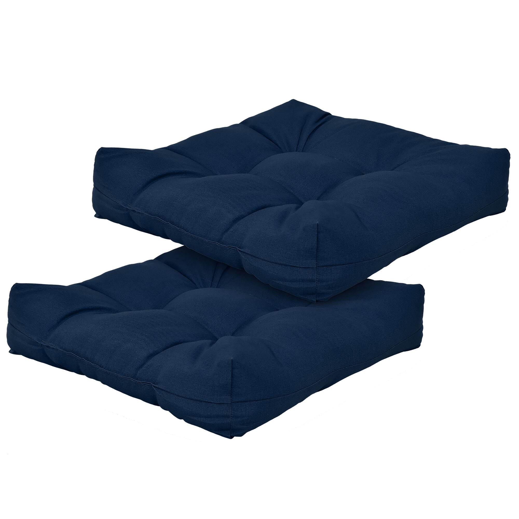 Alt View 9. Costway - Costway 2 PCS 21" x 21" Patio Chair Seat Cushion Pads Indoor/Outdoor - Navy.