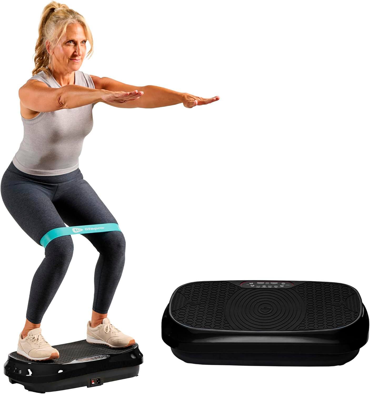 Alt View 7. Lifepro - Waver Mini Vibration Plate Exercise Machine – Portable Full Body Vibration Platform - Black.