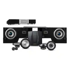 Front. Alpine - PSS-23FORD-F150, 8-Speaker Complete S-Series Sound System Upgrade w/ OPTIM 8 for 2015-UP Ford F-Series.