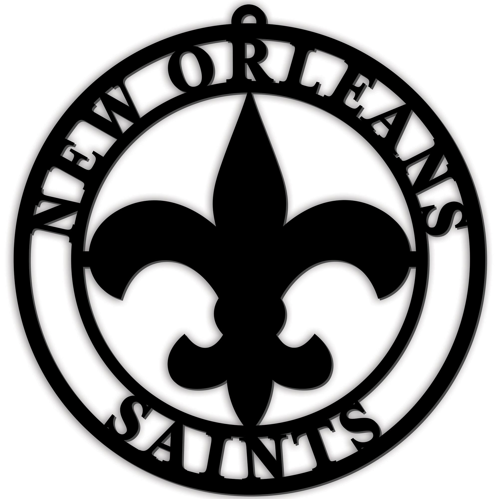 Black New Orleans Saints 16'' Team Logo Cutout