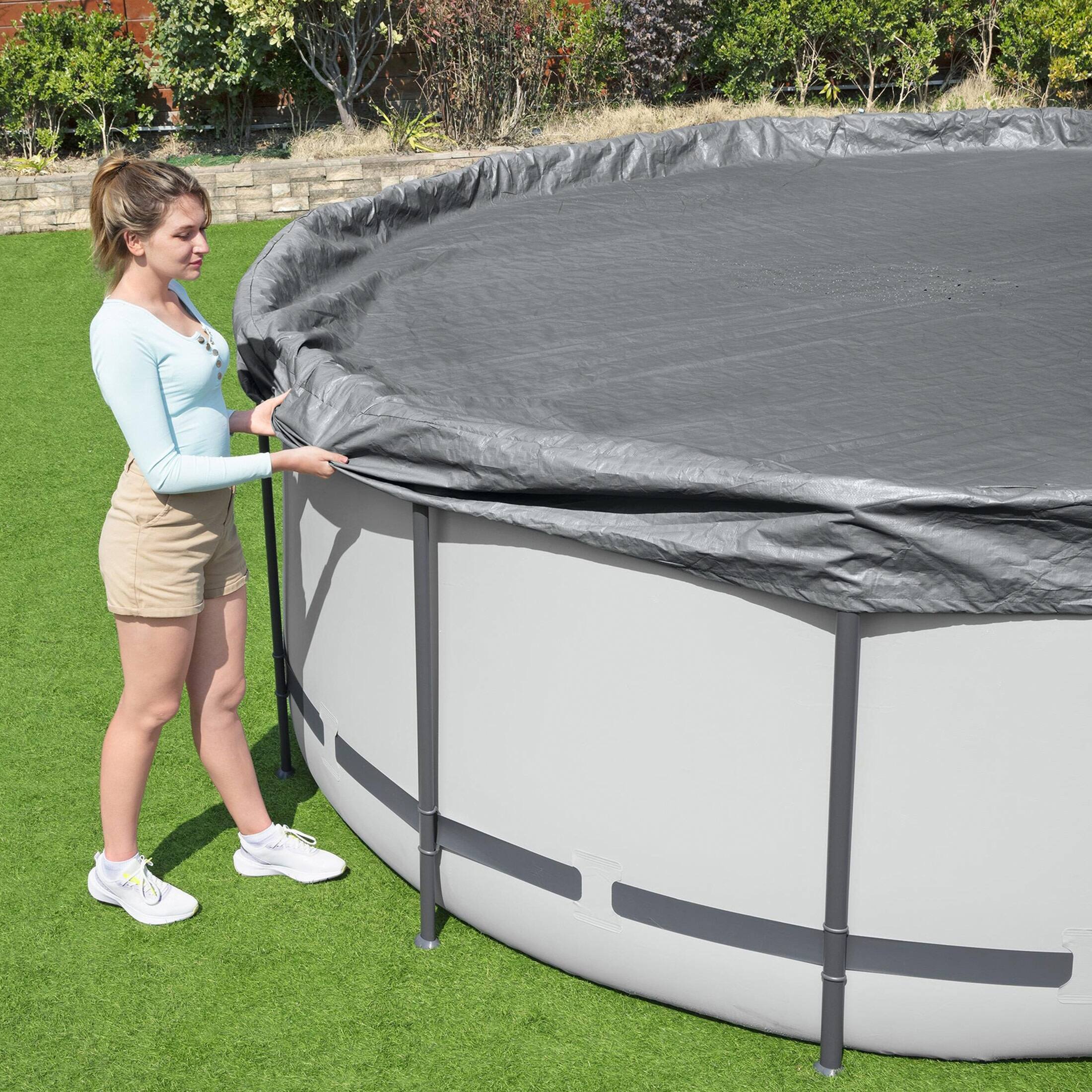 Alt View 10. Bestway - Bestway Round Premium Pool Cover for 16' Above Ground Pools.