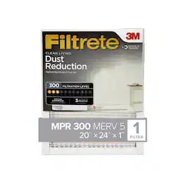 Filtrete - 20 in. W X 24 in. H X 1 in. D 300 MPR Pleated Filter Dust 1 pk