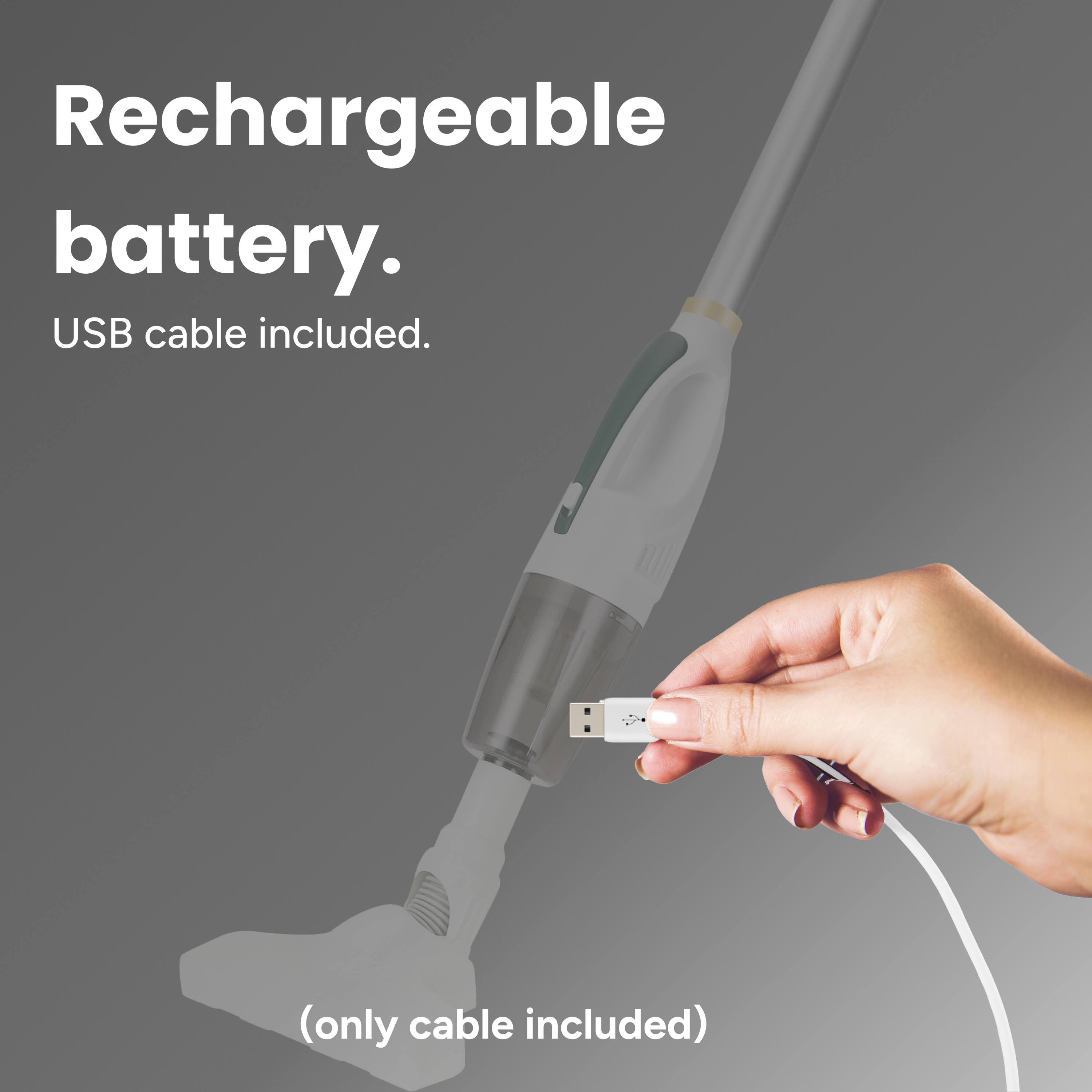 Rechargeable battery. USB cable included. (only cable included)