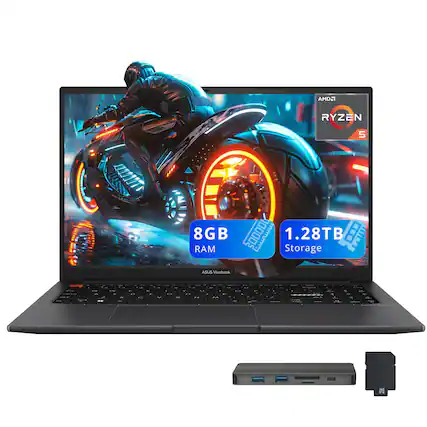 AMDA RYZEN 5
8GB RAM
1.28TB Storage
ASUS Vivobook