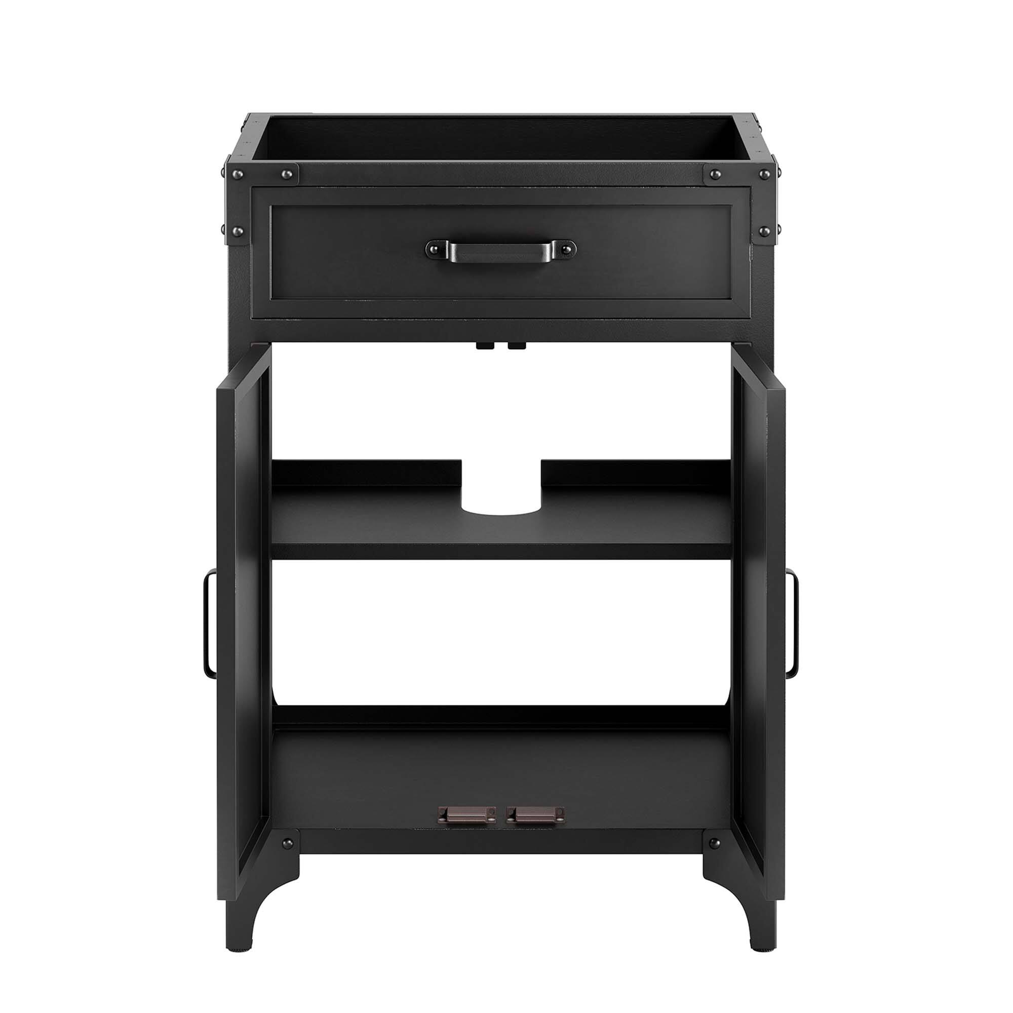 Alt View 4. Modway - Steamforge Bathroom Cabinet Basin Not Included by Modway - Black Walnut.