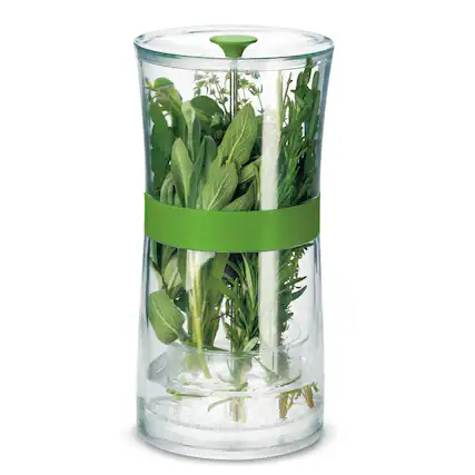 Front. Cuisipro - Original Herb Keeper Keeps Herbs Fresh Storage Container - Green.