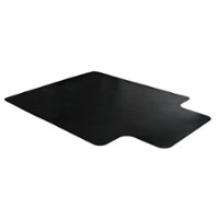 Floortex - Premium Vinyl Chair Mat for Hard Floor - 36" x 48" Lipped - Black - Front_Zoom