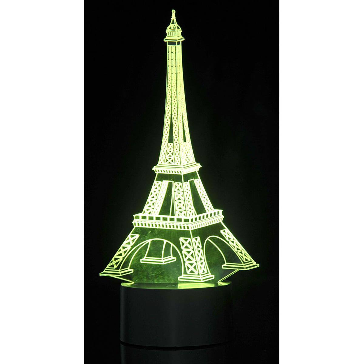 Alt View 1. JuzToys - 3D Eifel Tower Laser Cut Precision LED Lights - Black.