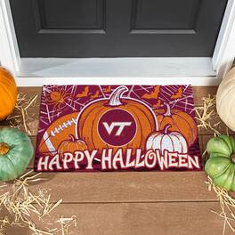 Evergreen Enterprises - Virginia Tech Hokies 28" x 16" Happy Halloween Turf Door Mat - Multicolor