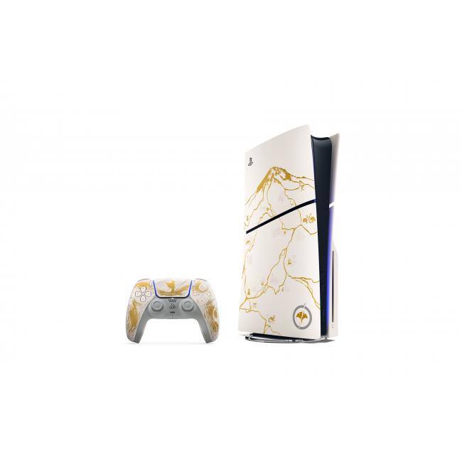 Alt View 2. Sony - PlayStation 5 Console Ghost of Yotei Gold Limited Edition Bundle + Sony PlayStation 5 DualSense Wireless Controller - White.
