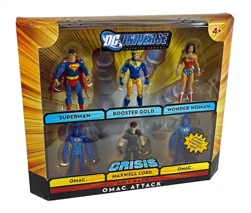 DC Universe Infinite Heroes - 4+
Superman, Booster Gold, Wonder Woman
Crisis Gift Pack
Maxwell Lord, OMAC
OMAC Attack
An Army of Heroes Within Your Grasp!