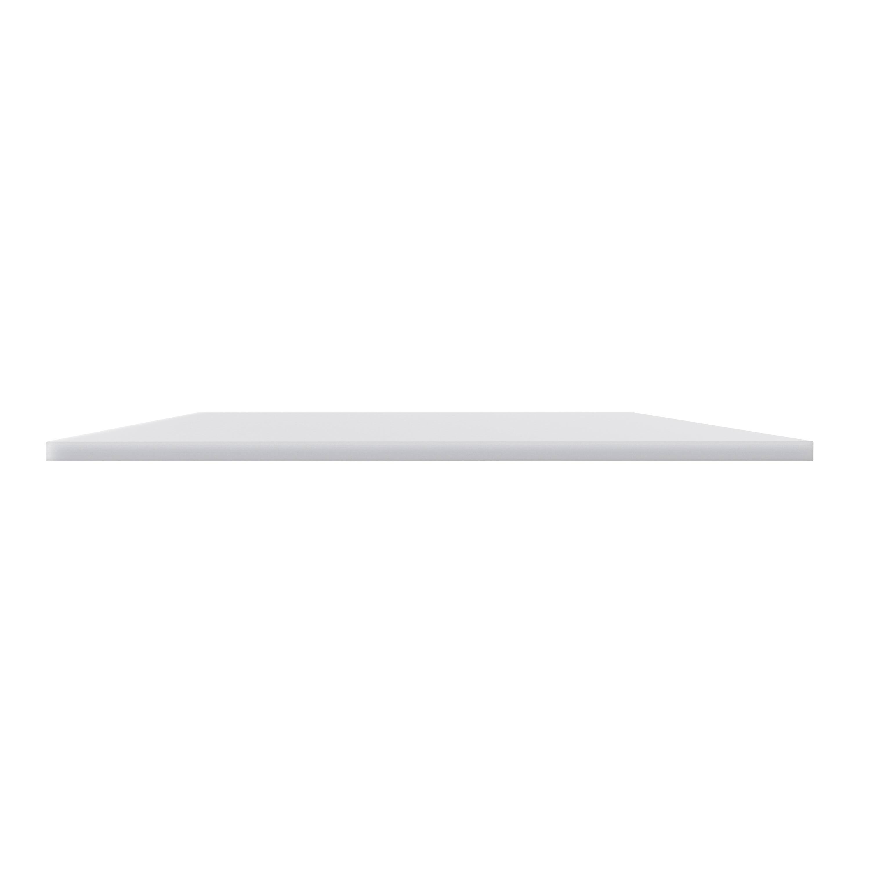 Left. Flash Furniture - Denton Commercial Grade NSF Certified High-Pressure 0.75" Thick Poly Top Cutting Board with Brackets for Kitchen Tableto - White.