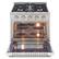 Alt View 1. Kucht - 30 in. 4.2 cu. ft. Natural Gas Range with Sealed Burners and Convection Oven in White - White.