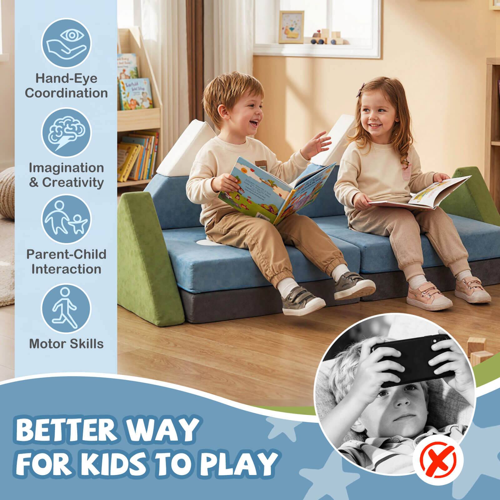 Hand-Eye Coordination  
Imagination & Creativity  
Parent-Child Interaction  
Motor Skills  

BETTER WAY FOR KIDS TO PLAY