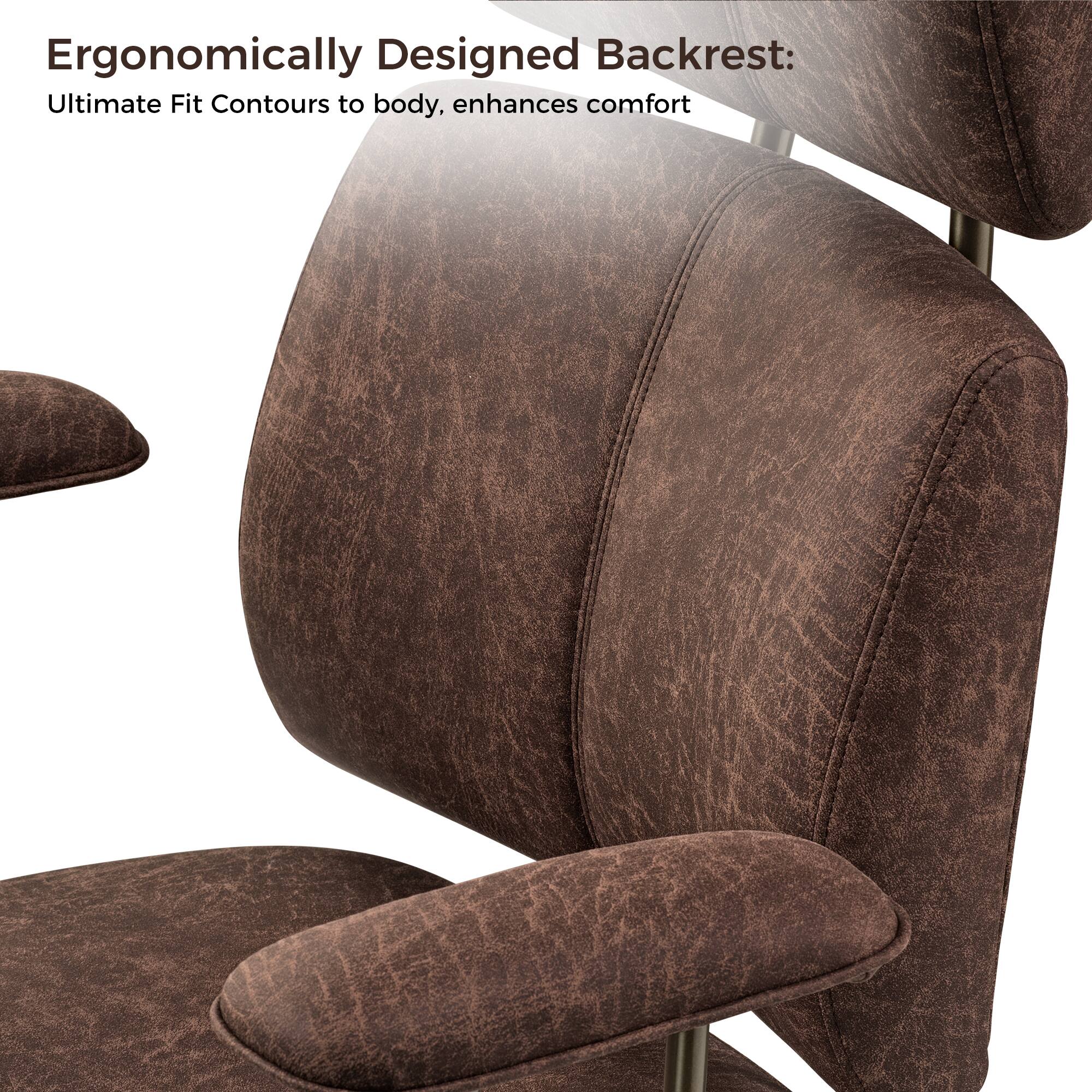Ergonomically Designed Backrest: Ultimate Fit Contours to body, enhances comfort