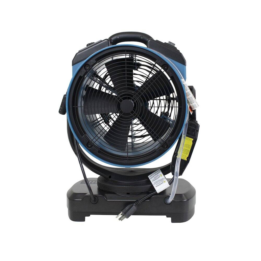 Back. XPOWER - Oscillating Portable 3 Speed Outdoor Cooling Misting Fan - Blue.