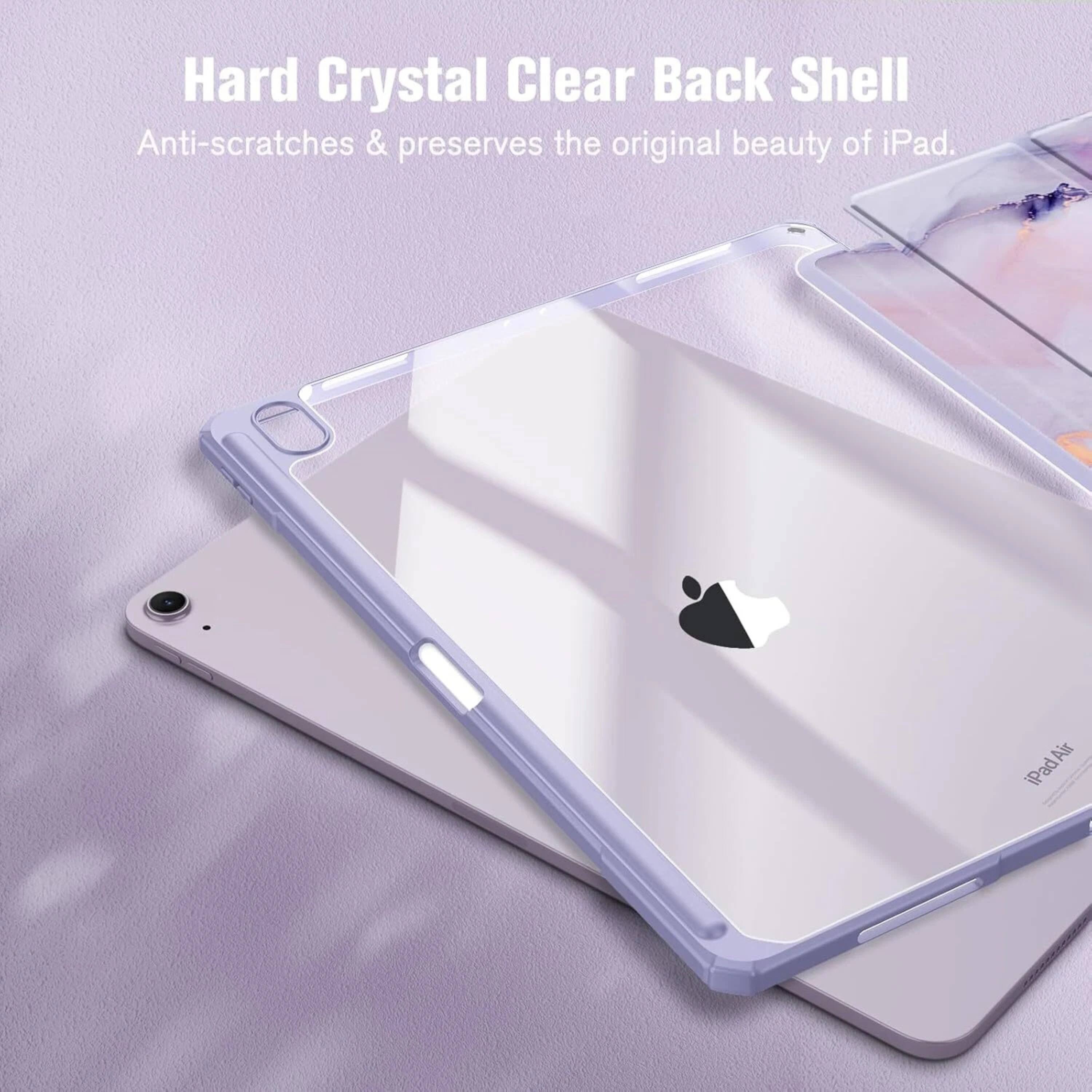 Hard Crystal Clear Back Shell  
Anti-scratches & preserves the original beauty of iPad.