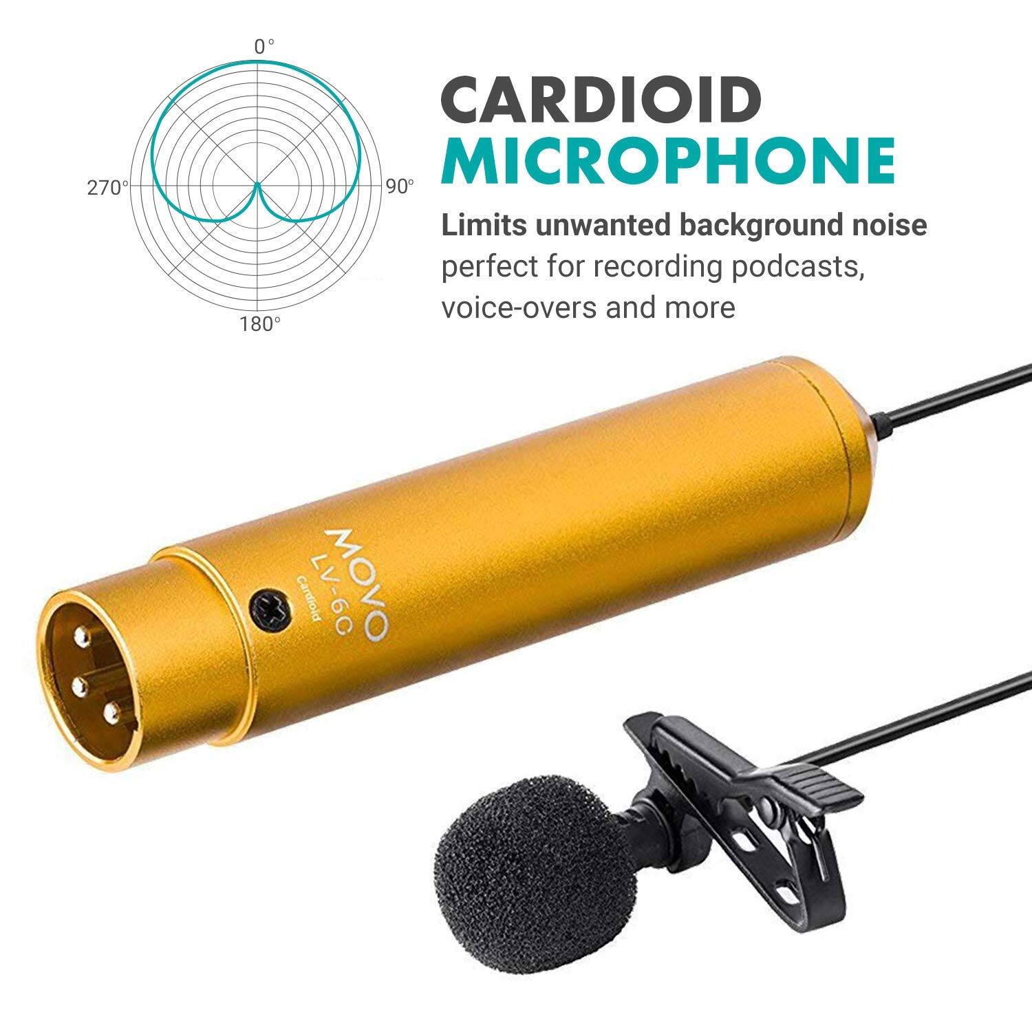CARDIOID MICROPHONE

Limits unwanted background noise
perfect for recording podcasts, voice-overs and more

MOVO
LV-60
Cardioid