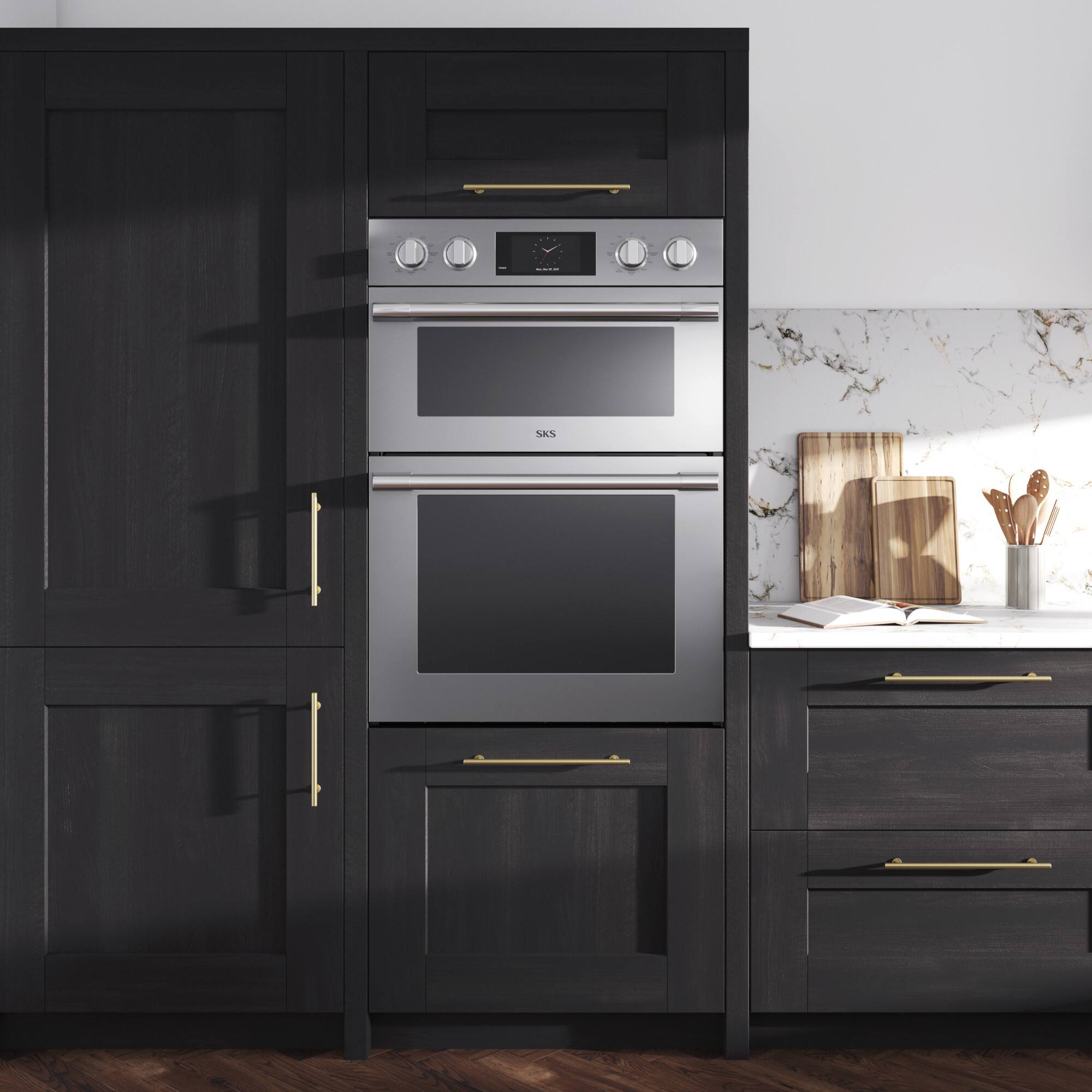 Alt View 2. SKS - 30-inch 6.4 Cu. Ft. Built-in Smart Electric Convection Microwave and Wall Oven Combination with Steam-Combi - Stainless Steel.