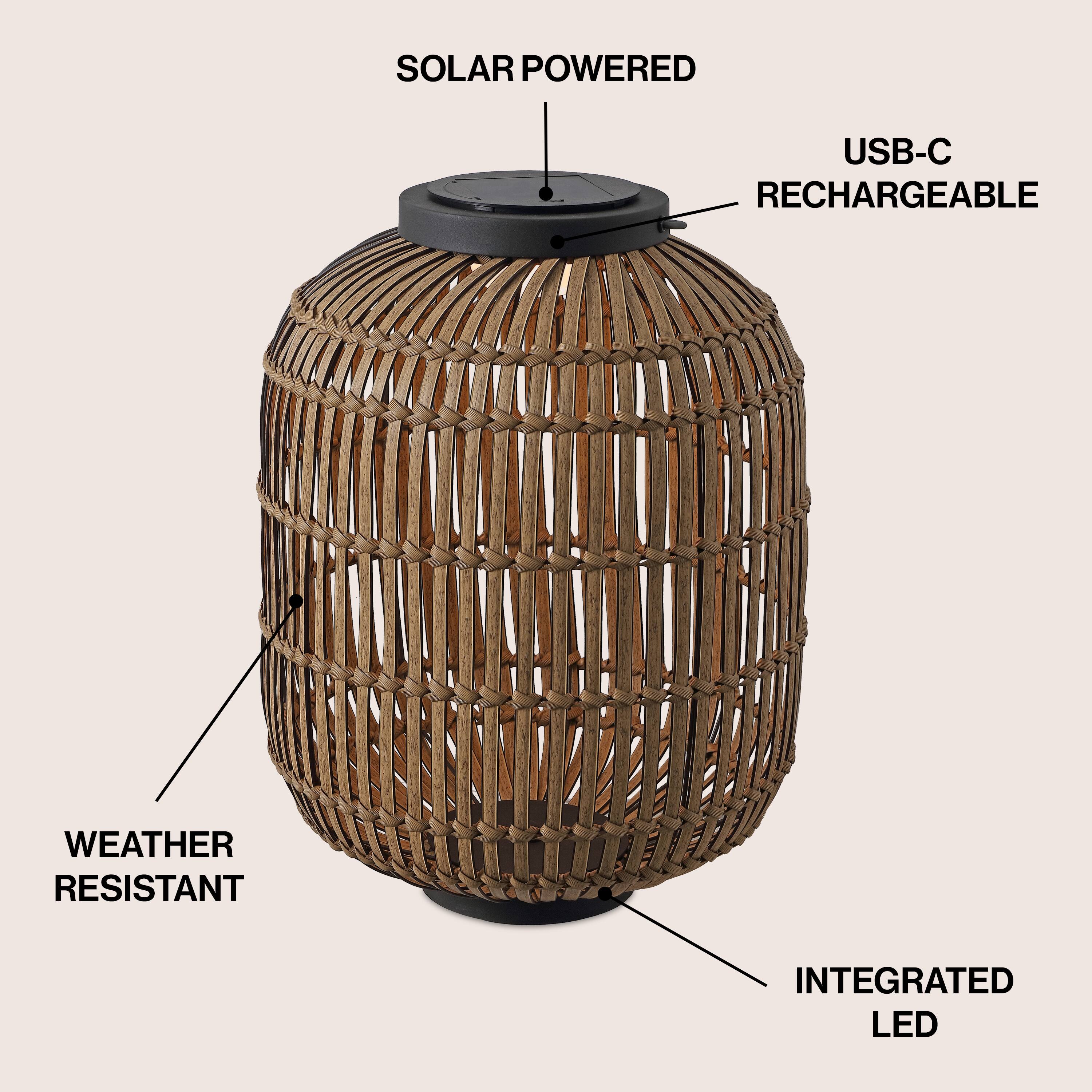 SOLAR POWERED USB-C RECHARGEABLE WEATHER RESISTANT INTEGRATED LED