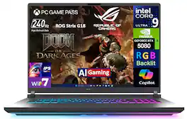 ASUS - G18 G815LW-G18.U95080 Eclipse Gaming Laptop, Ultra 9- 275HX, 64GB, 2TB SSD, 18" (2560x1600), RTX 5080, Win 11 Pro - Eclipse Gray