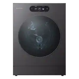 LG - SIGNATURE 5.8 Cu. Ft. High-Efficiency Stackable Smart Front Load Washer with Steam and ezDispense - Brushed Black Steel