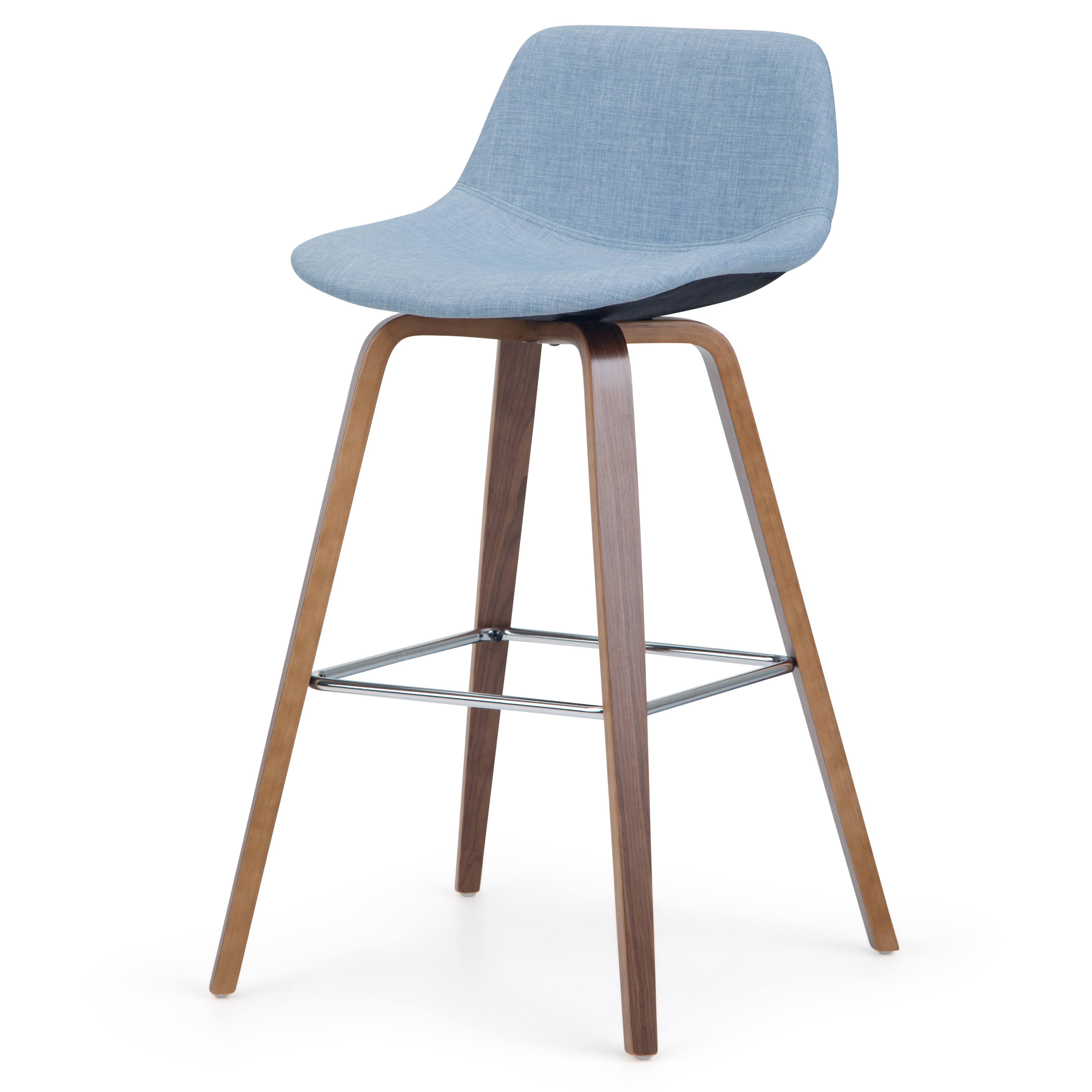 Alt View 17. Simpli Home - Randolph Bentwood Counter Height Stool (Set of 2) - Denim Grey.