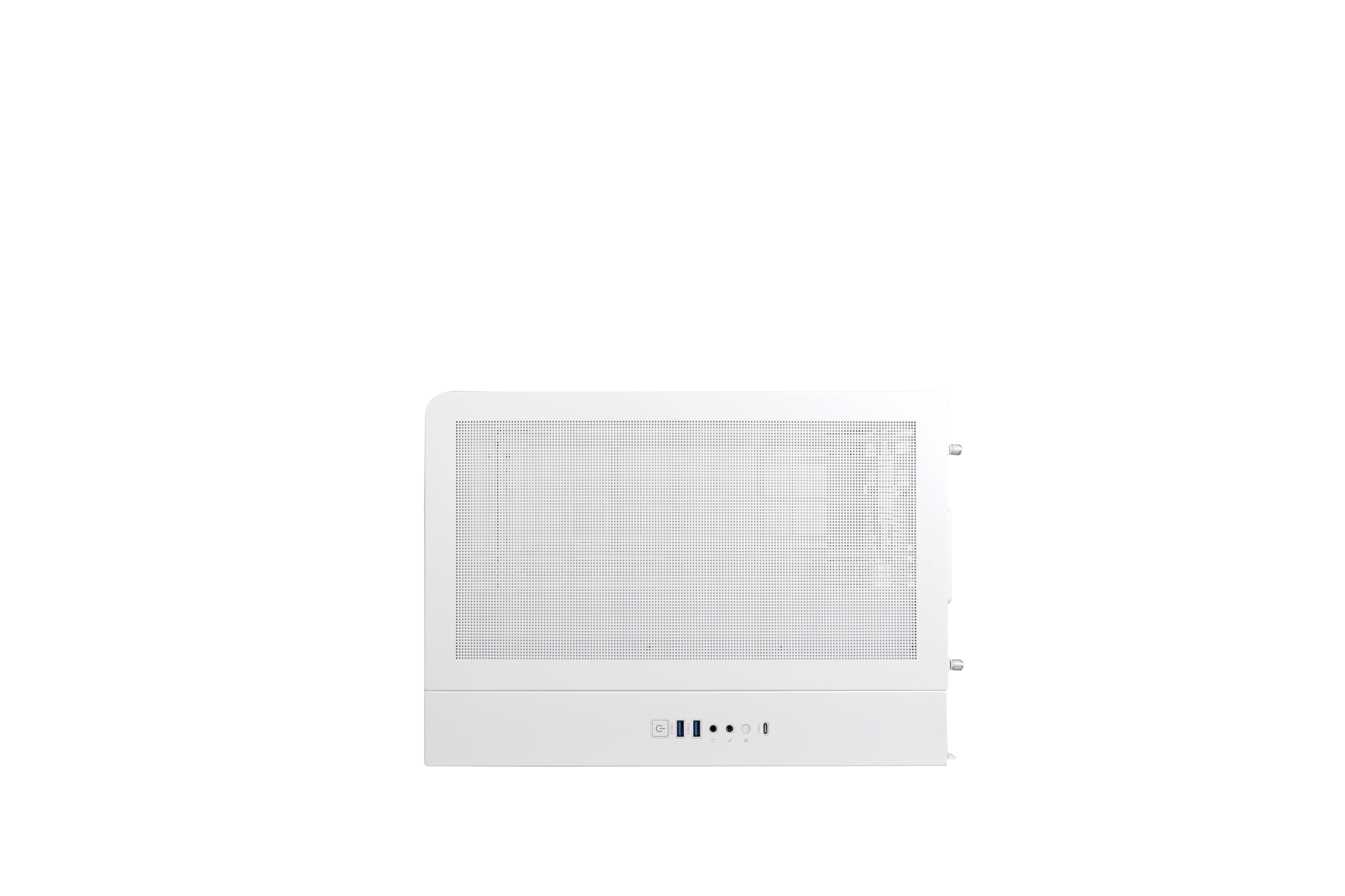 Back. Thermaltake - CAPO X, Dual System Chassis, mATX/mITX, Curved TG - White.