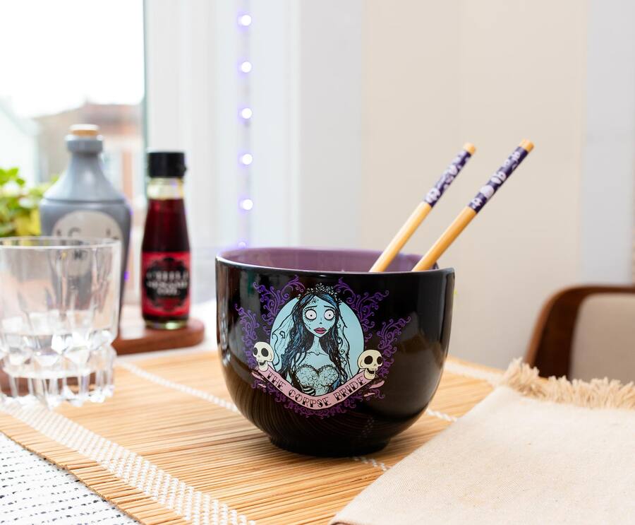 Silver Buffalo Tim Burton's Corpse Bride Emily 20 Ounce Ramen Bowl and ...