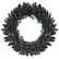 Alt View 21. Costway - 24inch Pre-lit Christmas Halloween Wreath w/ 35 Purple LED Lights - Black.