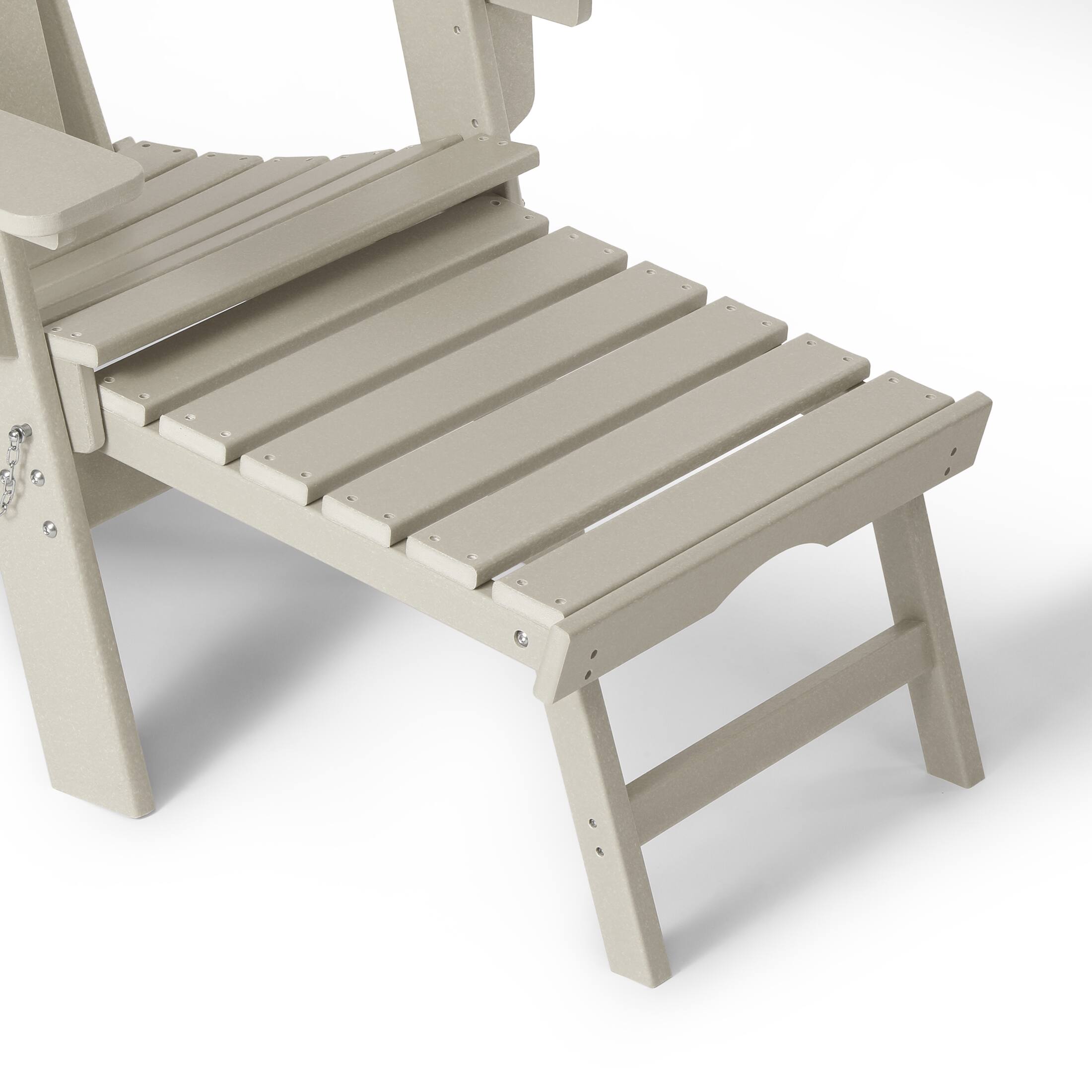 Alt View 6. WestinTrends - WestinTrends Malibu Folding Adjustable Adirondack Chair with Retractable Ottoman and Cup Holder - Sand.