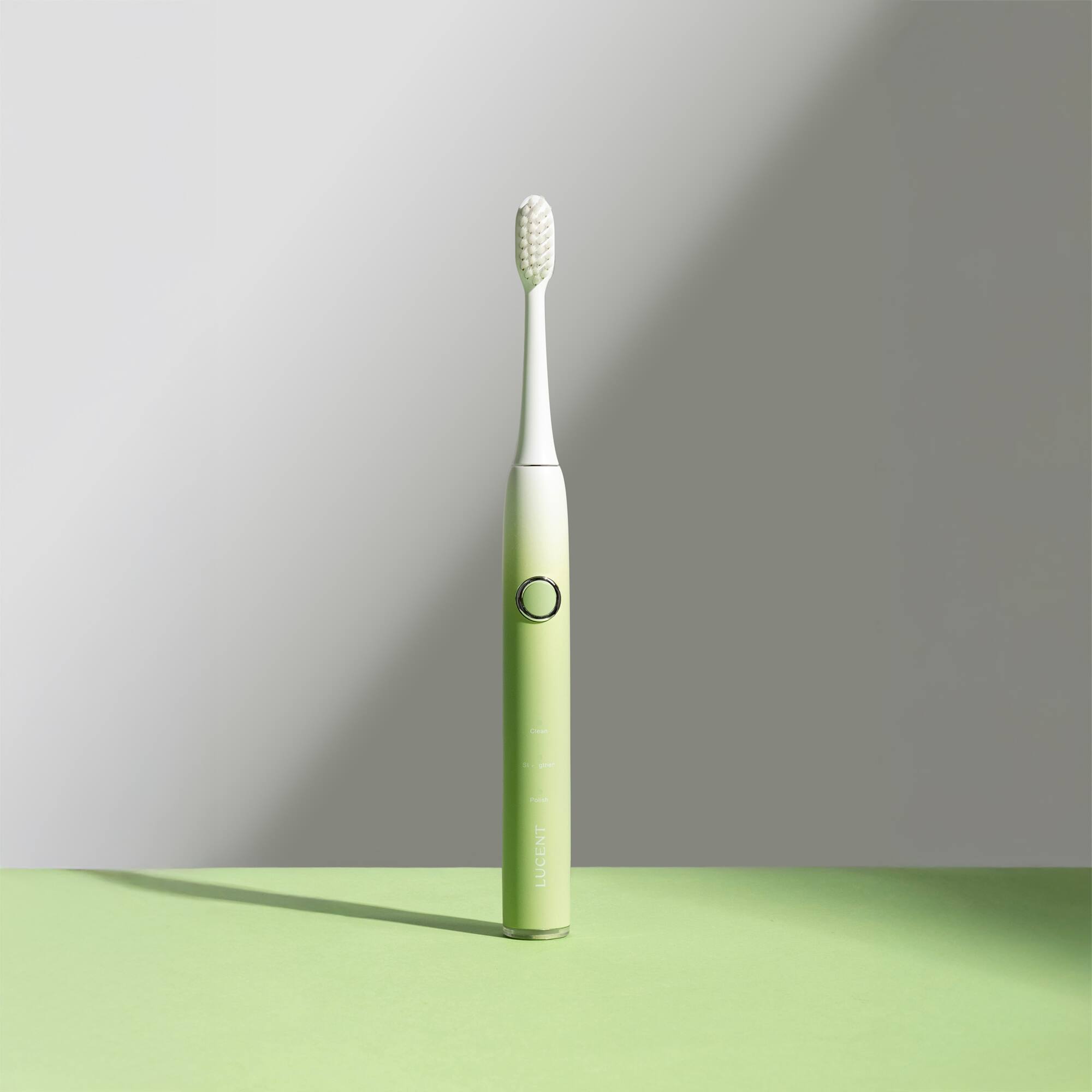 Angle. Lucent - Spark Sonic Electric Toothbrush - Mint Green.