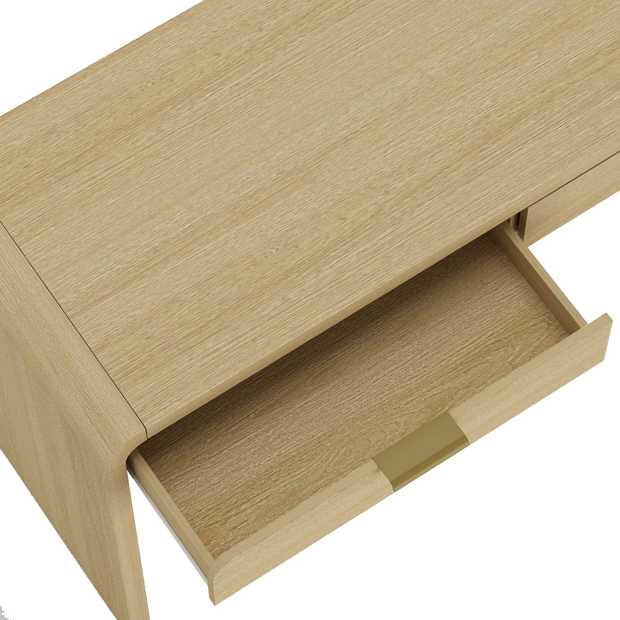 Alt View 1. Manhattan Comfort - Grace Modern 54" Office Desk - Natural Oak.