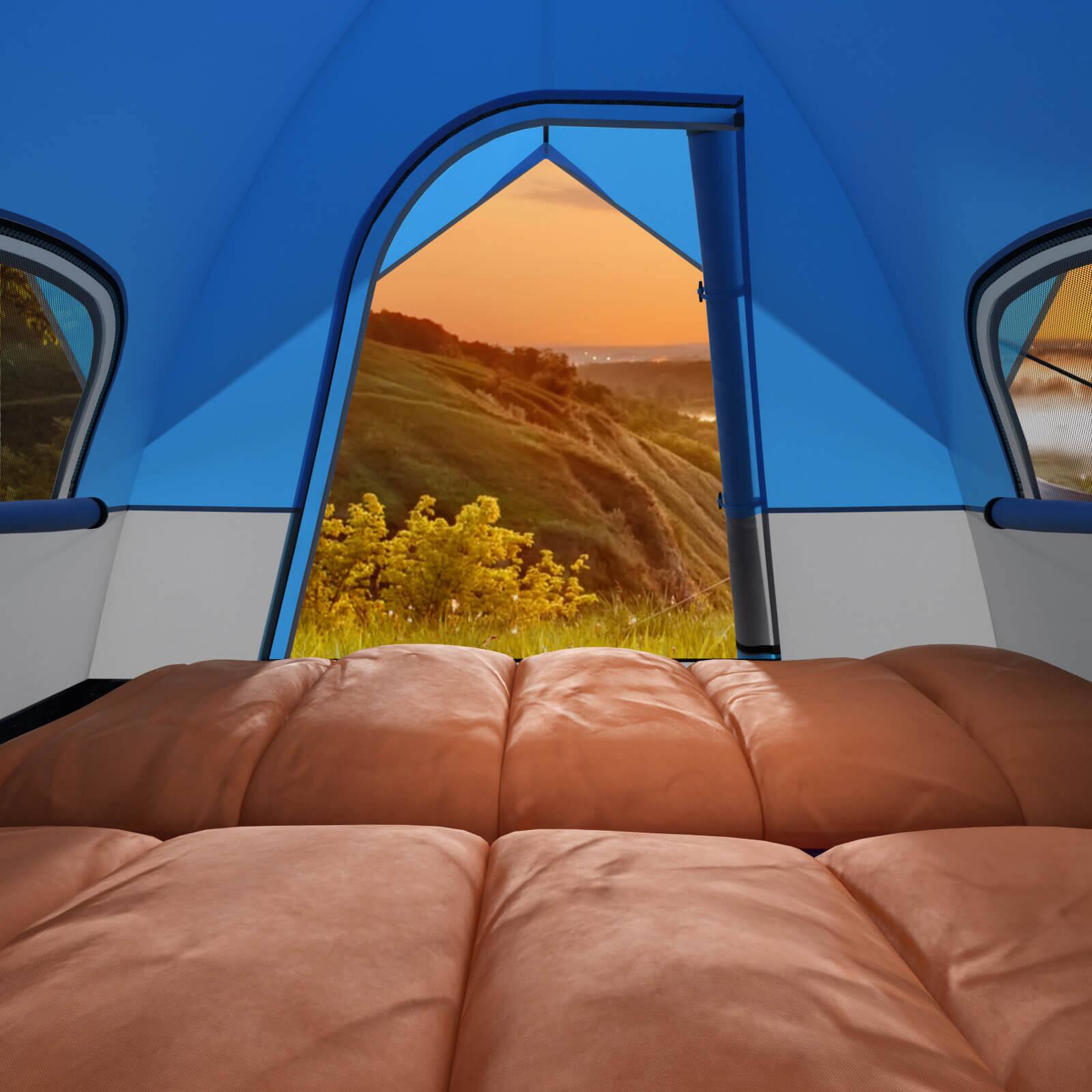 Alt View 17. Costway - Camping Tent for 2-3 People Waterproof & Windproof Family Dome Tent w/ Rainfly - Blue + Black.