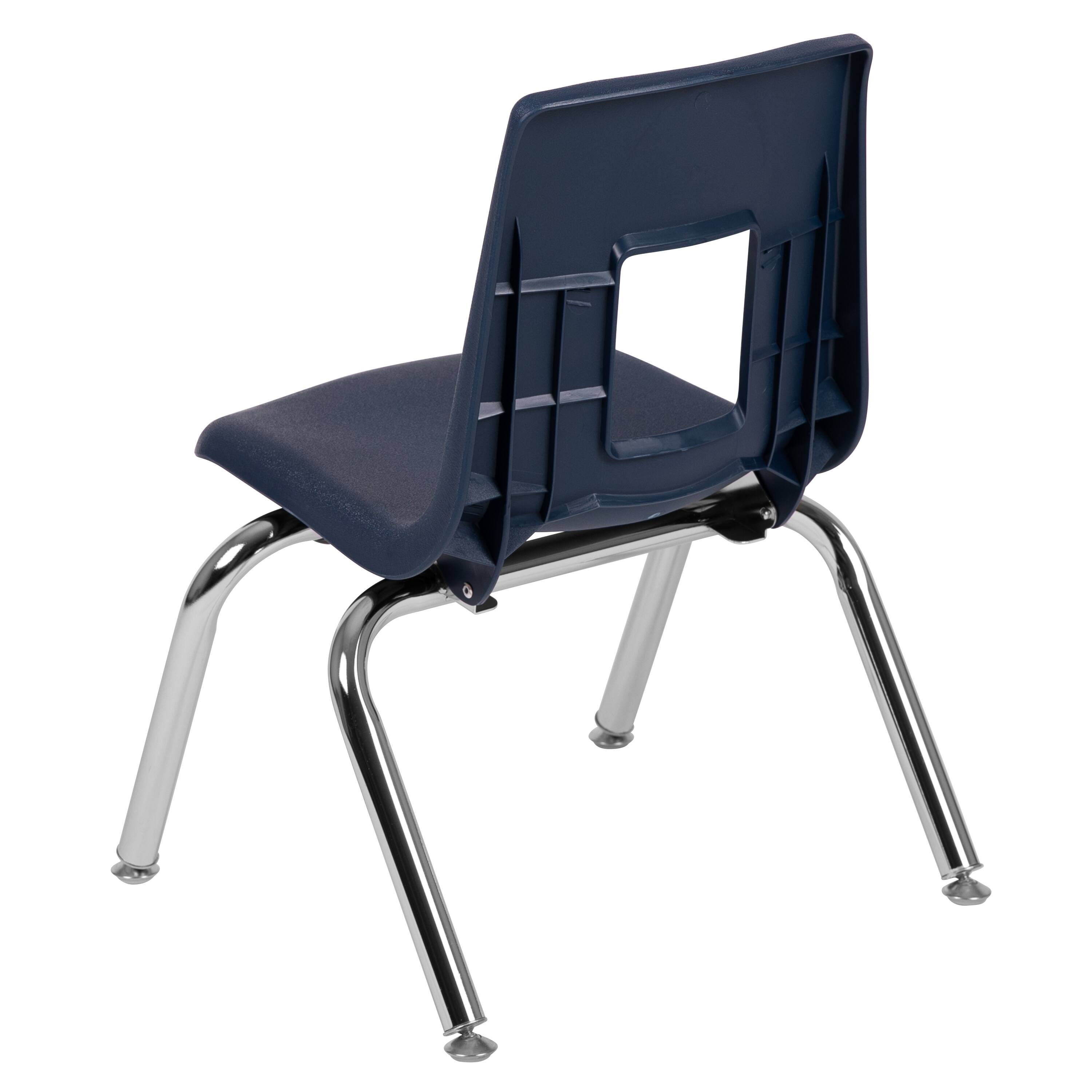 Alt View 4. Emma + Oliver - Student Stack School Chair - 12-inch - Navy.