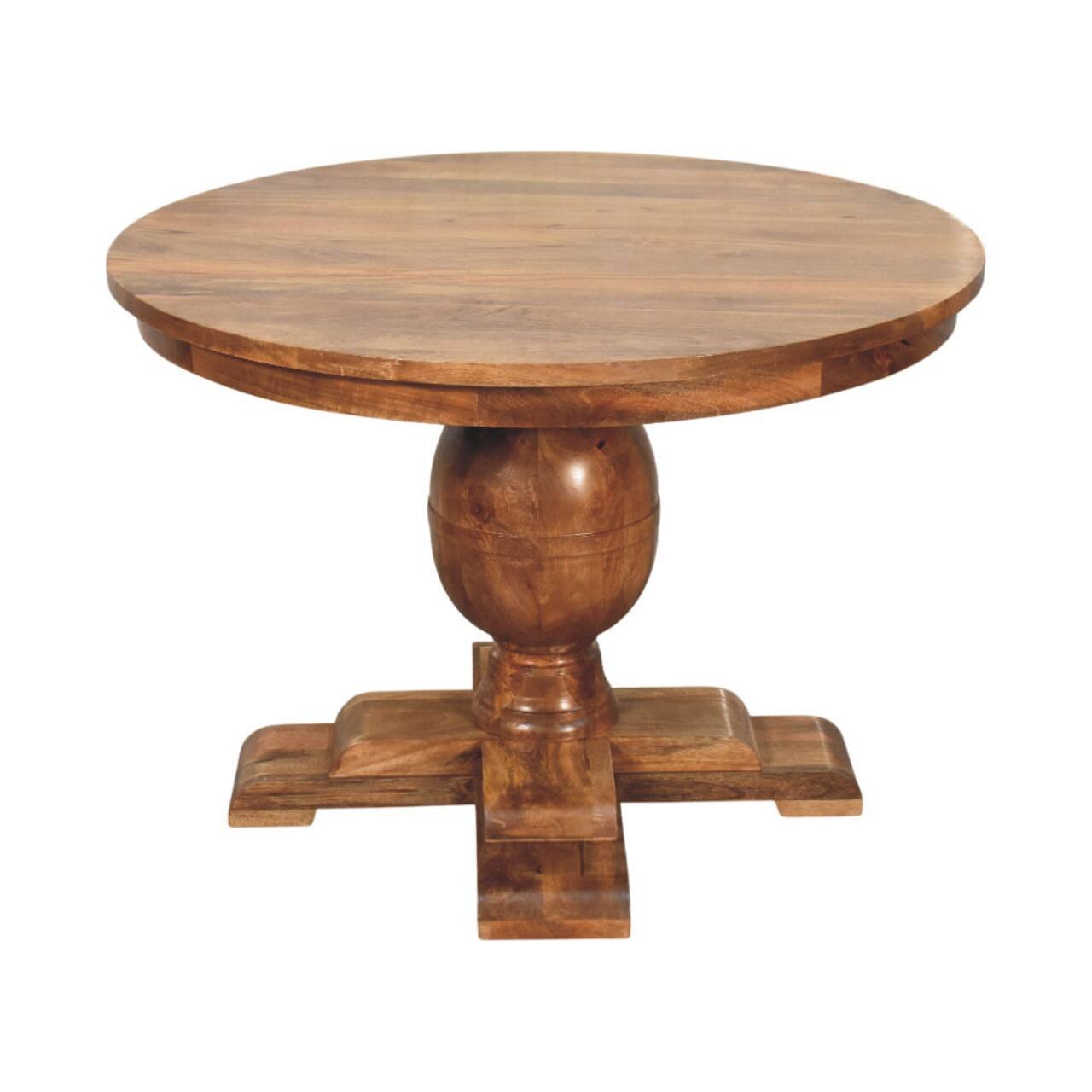 Back. Artisan Furniture - Artisan Furniture Solid Wood Wentworth Round Dining Table - Brown.