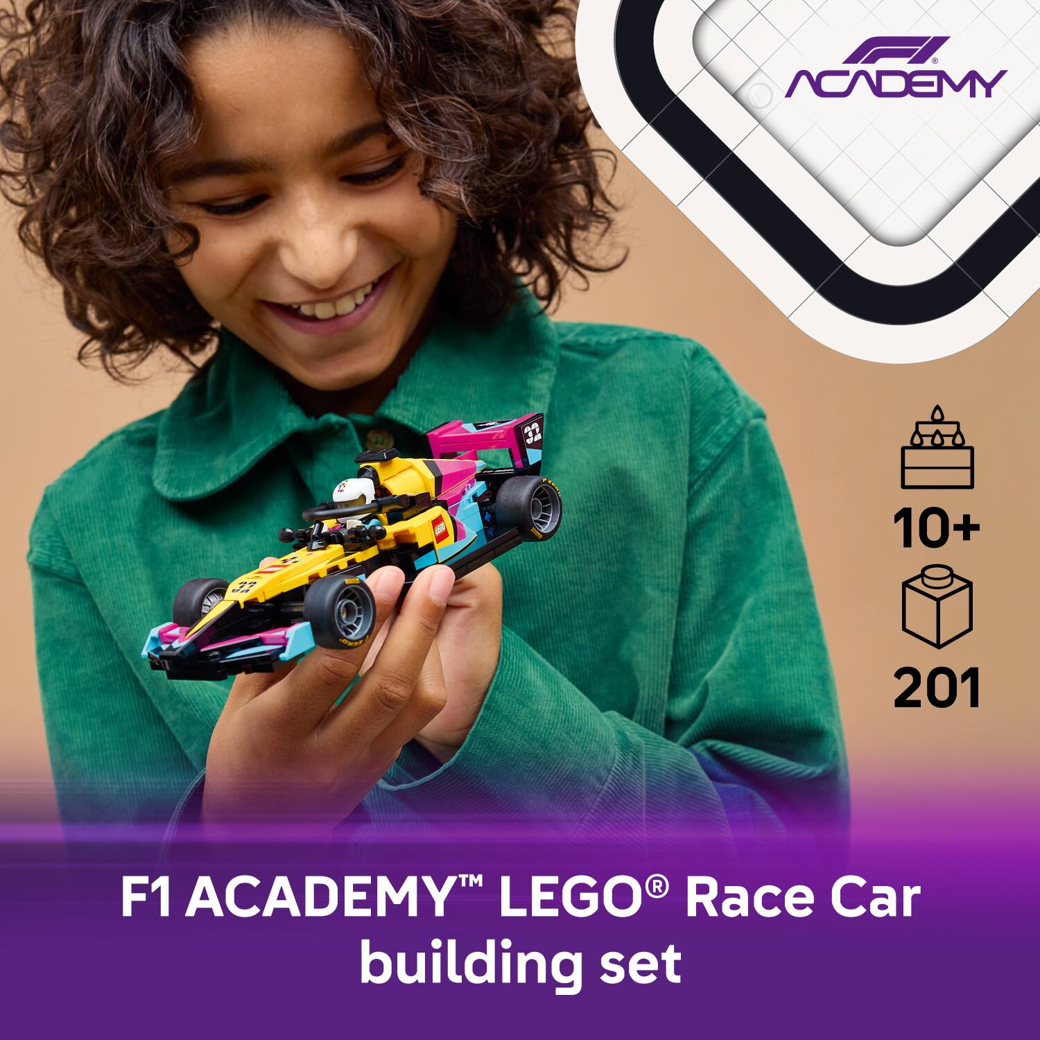 F1 ACADEMY™ LEGO® Race Car building set

10+  
201