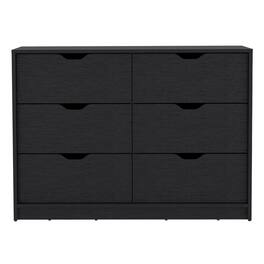 TuHome - Basilea 4 Drawers Dresser, 2 Cabinets - Black