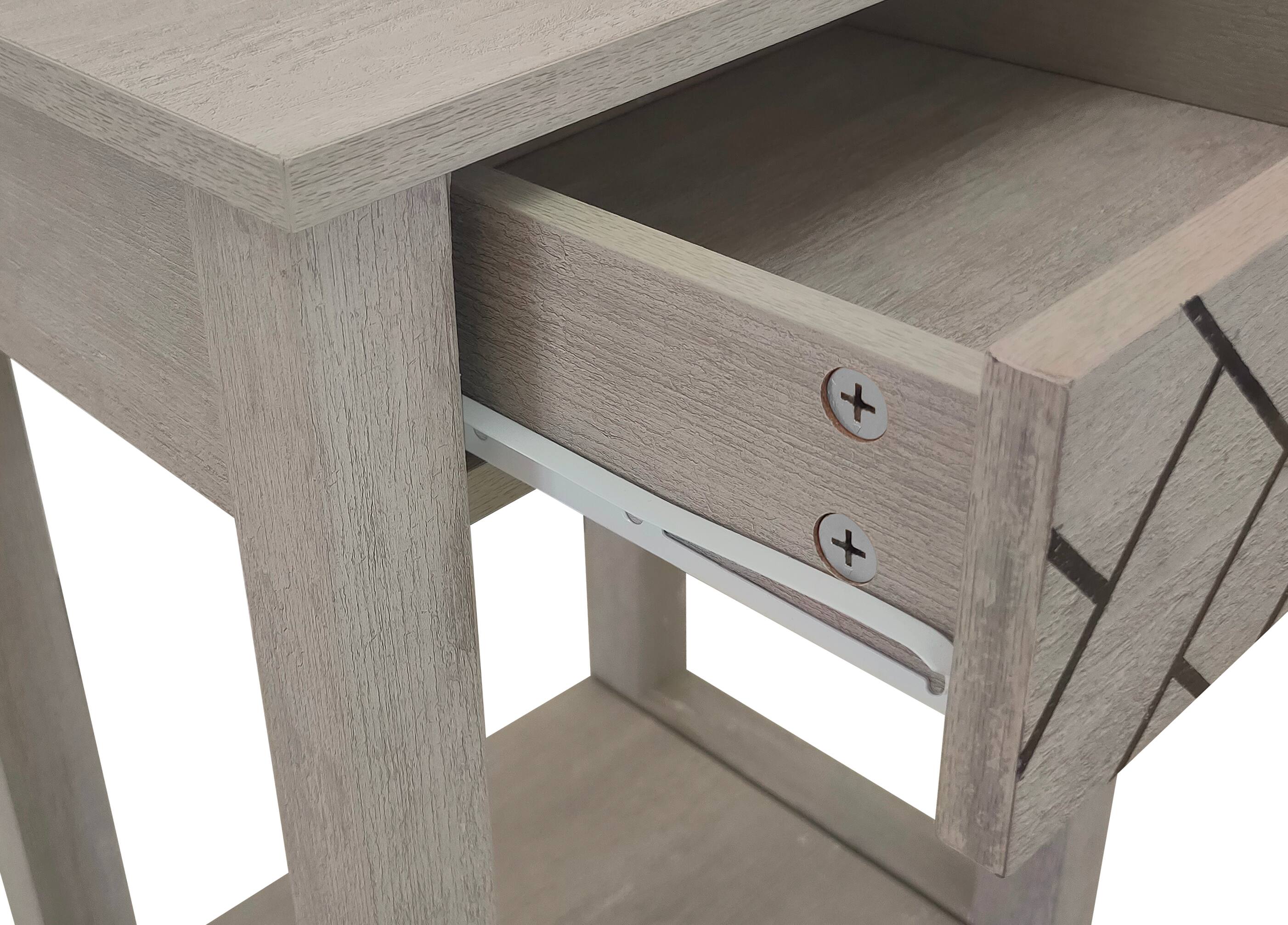 Alt View 2. Kings Brand Furniture - Kings Brand Furniture - Leffler Accent Side End Table with Drawer and Storage Shelf - Black.