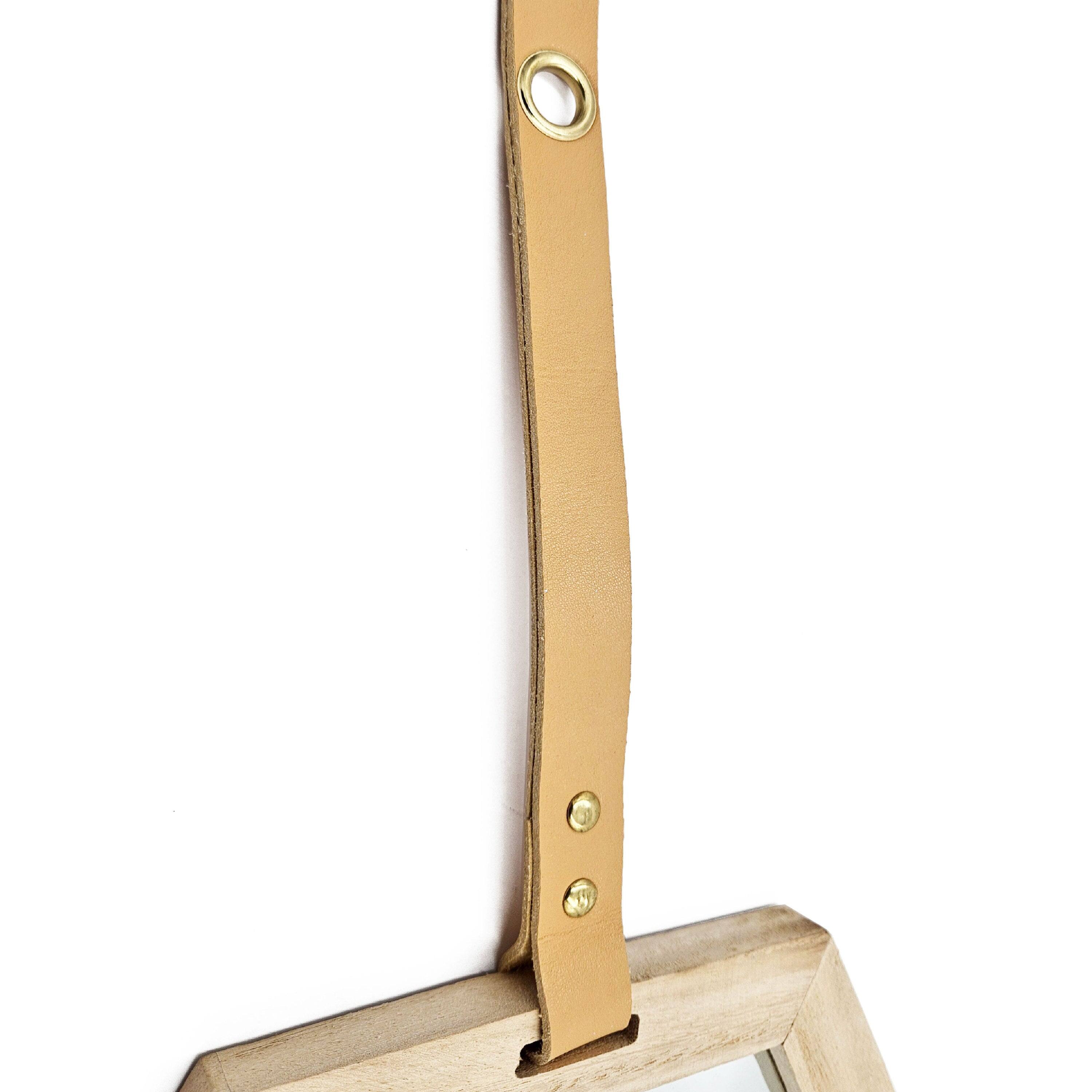 Back. BreeBe - Harlan Hexagon Mirror, 2 Pieces Wall Accent, 11x10' - Beige Brown.