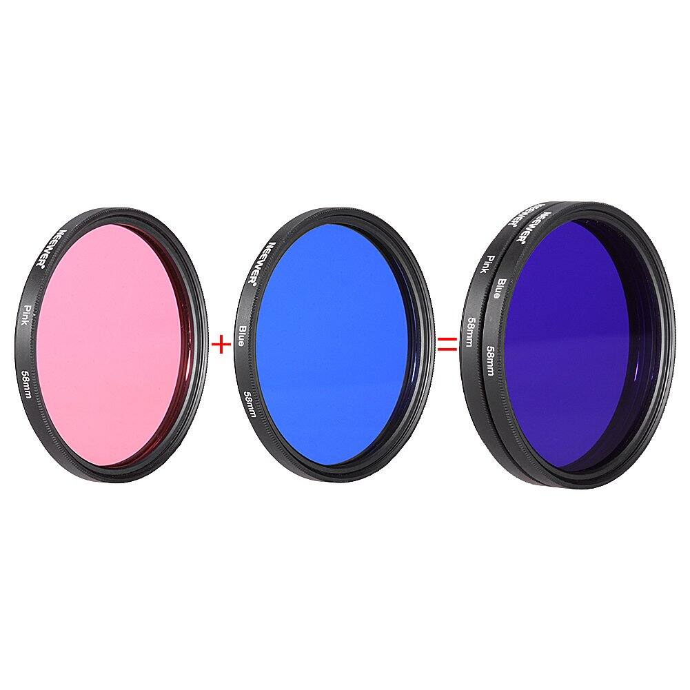 NEEWER Pink 58mm + Blue 58mm = 58mm