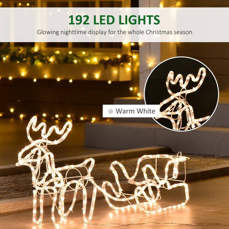 192 LED LIGHTS  
Glowing nighttime display for the whole Christmas season  
Warm White