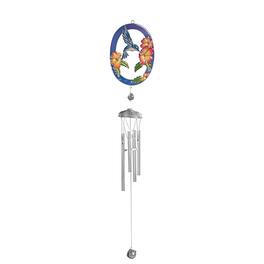 FC Design - 31" Long Hummingbird with Flower Suncatcher Wind Chime Outdoor Patio or Garden Hanging Decoration - Multi-Color